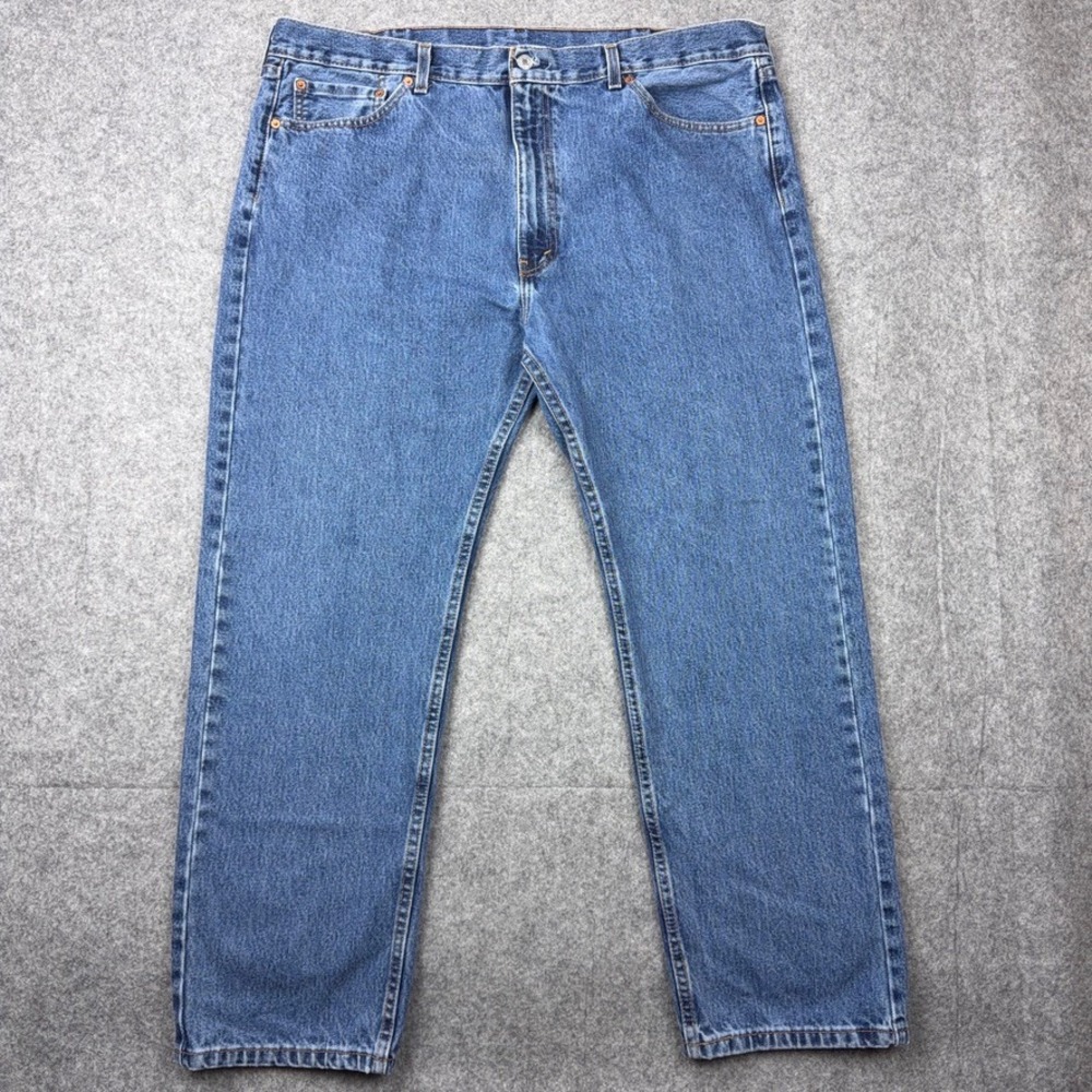 Levi's Jeans Mens 42x30 Blue 505 Regular Fit Straight Leg Cotton Denim‎ Workwear